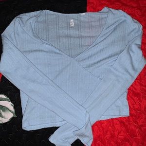 light baby blue top SIZE:large brand:forever21